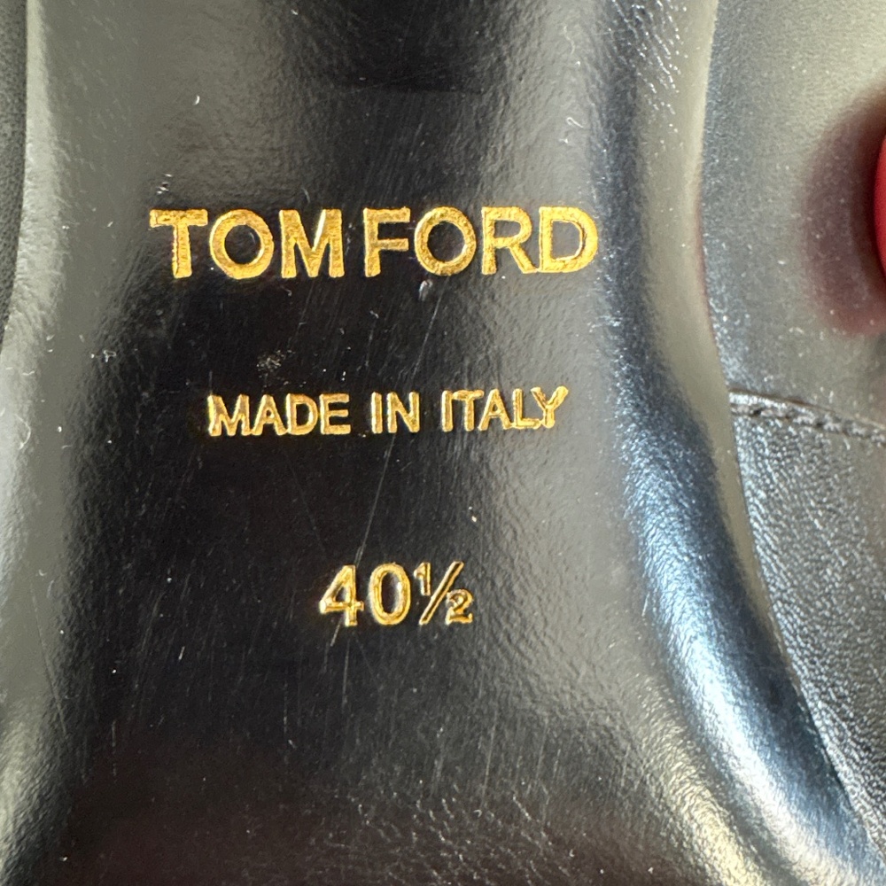Tom Ford Black Open Toe Ankle Boots